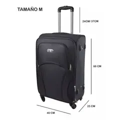 GENERICO - Maleta De Viaje Equipaje Mediana Talla M 18kg Tela Resistent