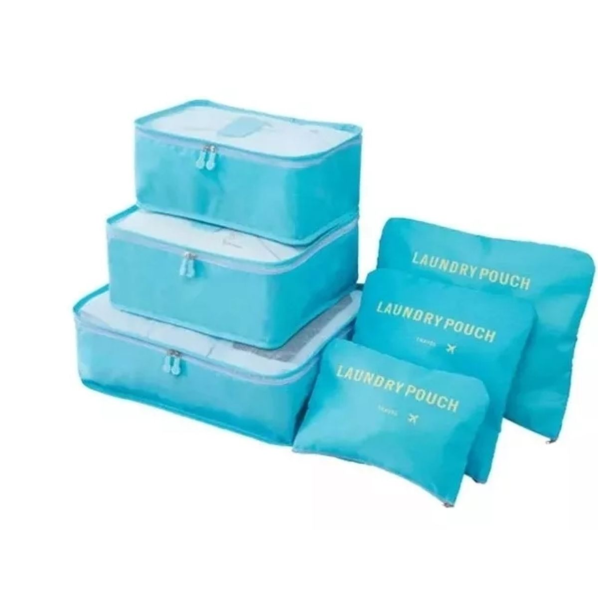 GENERICO - Organizador Set De 6 Bolsa De Almacenamiento Para Maletas Celeste