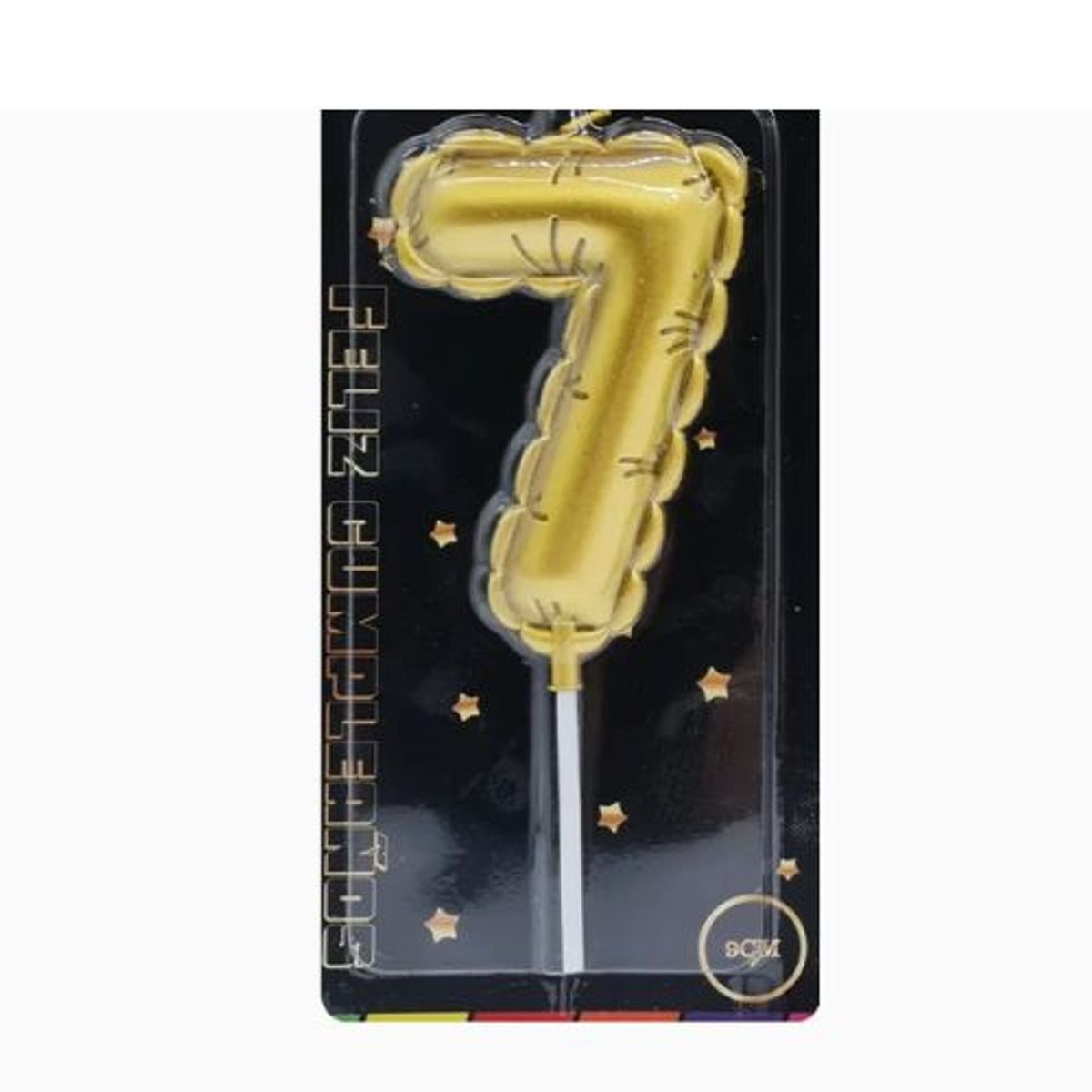 GENERICO - Velas Cumpleaños Color Doradas Cera Numero 7