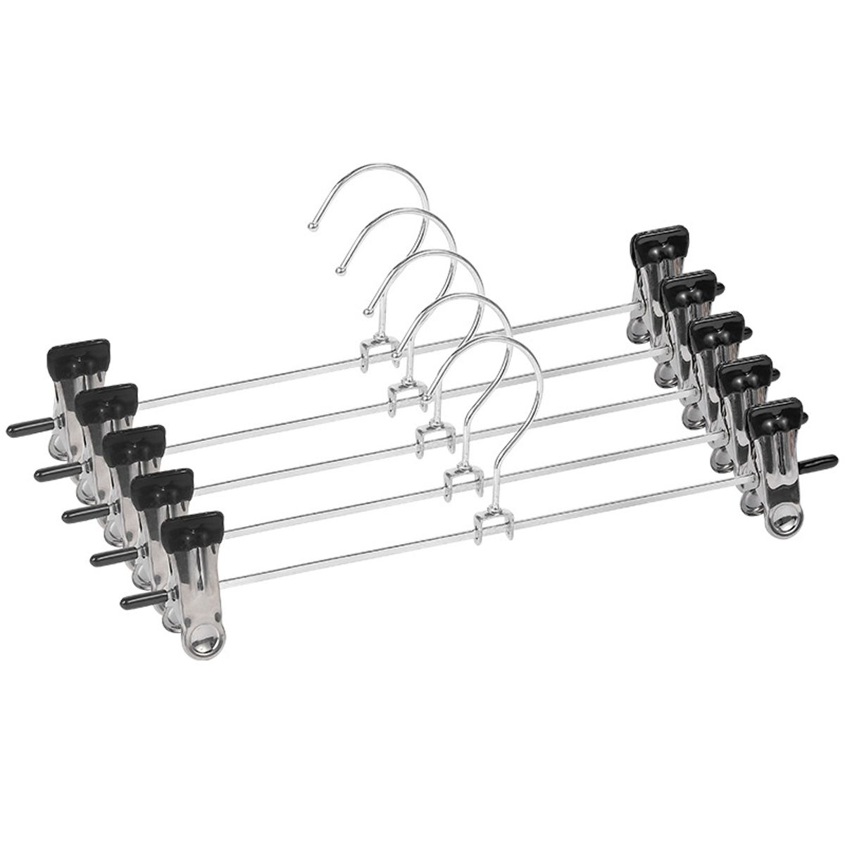 KUANGYE - Pack 30 Colgadores Ganchos Metalicos Con Pinza Para Pantalon