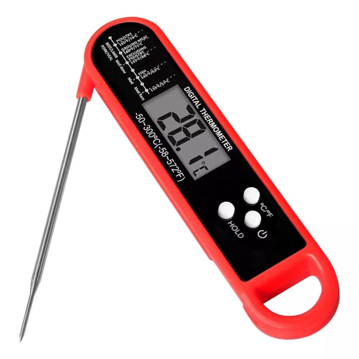 KUANGYE - Termometro Digital Cocina Carnes Con Sonda -50 A 300 °c