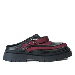 LANDAZURI - Zapato Cuero Mule Adriático Rojo Negro