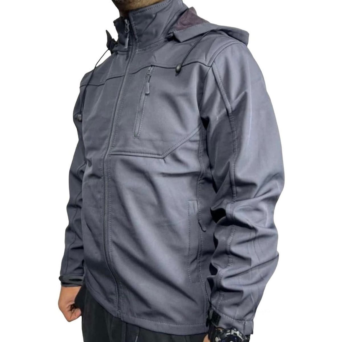 GARSIL - Chaqueta Termica Softshell Hombre - Gorro Desmontable - Micropolar Int