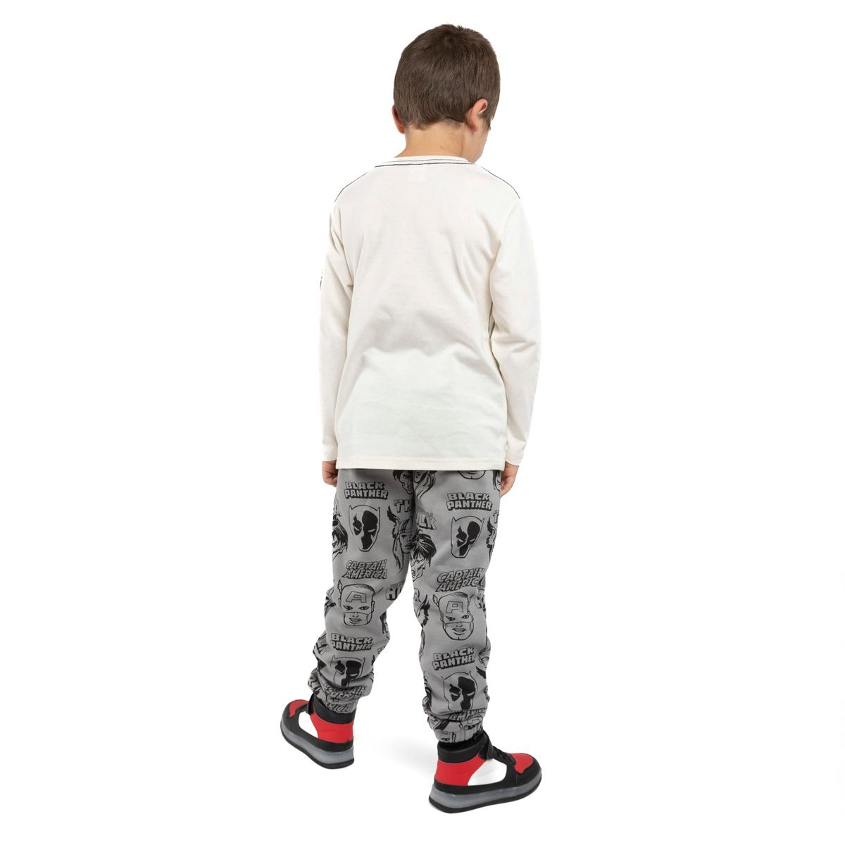 MARVEL - Pantalon de Buzo Niño Personajes Gris Marvel