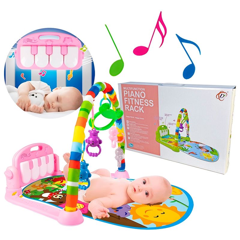 GENERICO - Gimnasio Piano Musical Tapete De Juegos Bebés Color Rosado