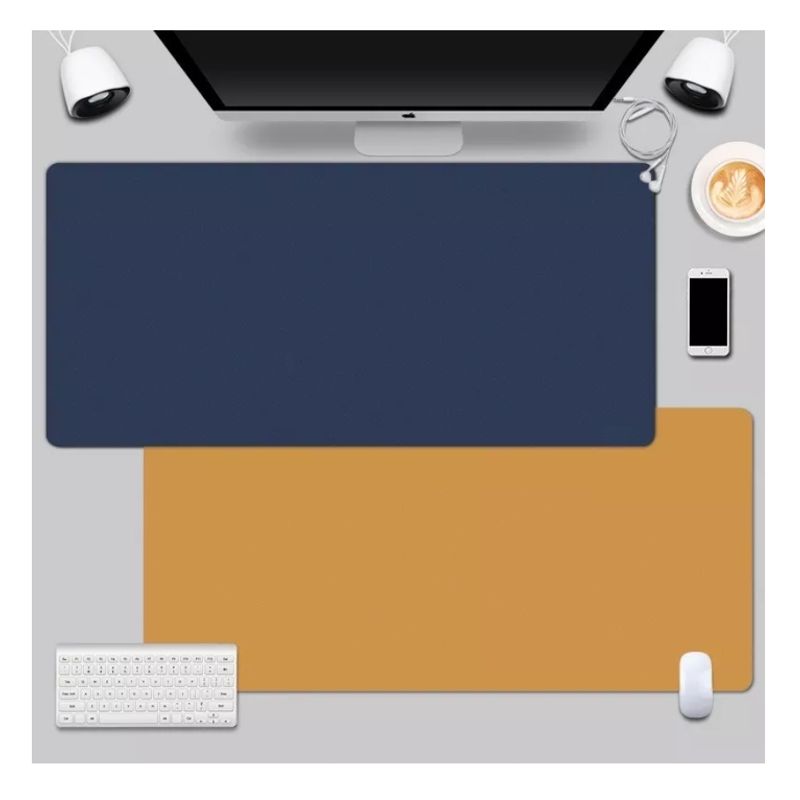GENERICO - Alfombrilla Mousepad De Cuero Impermeable Reversible 60x30cm