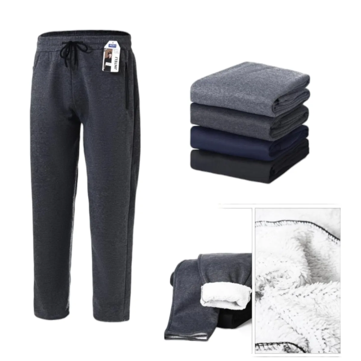 AGW - Pack 3 Pantalones Buzo Hombre Chiporro Polar /sin Puño