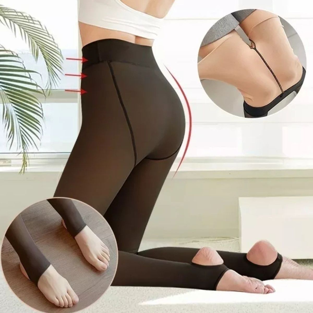 AGW - Calza Mujer Efecto Piel Forrada Polar