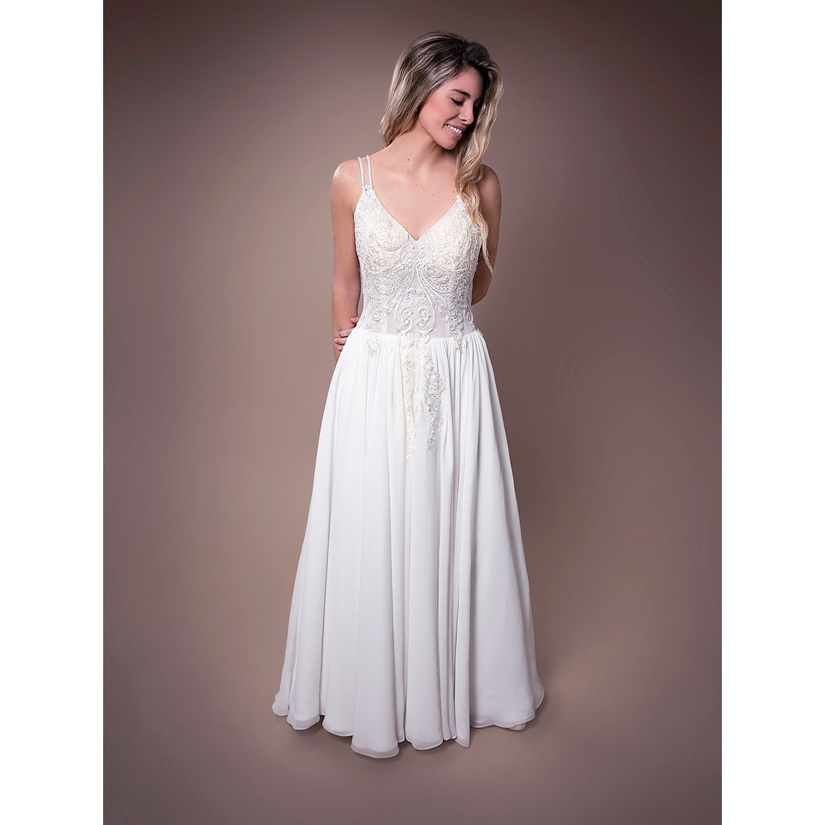 DULCENOVIA - Vestido de Novia Belén falda de Chifón Dulce Novia