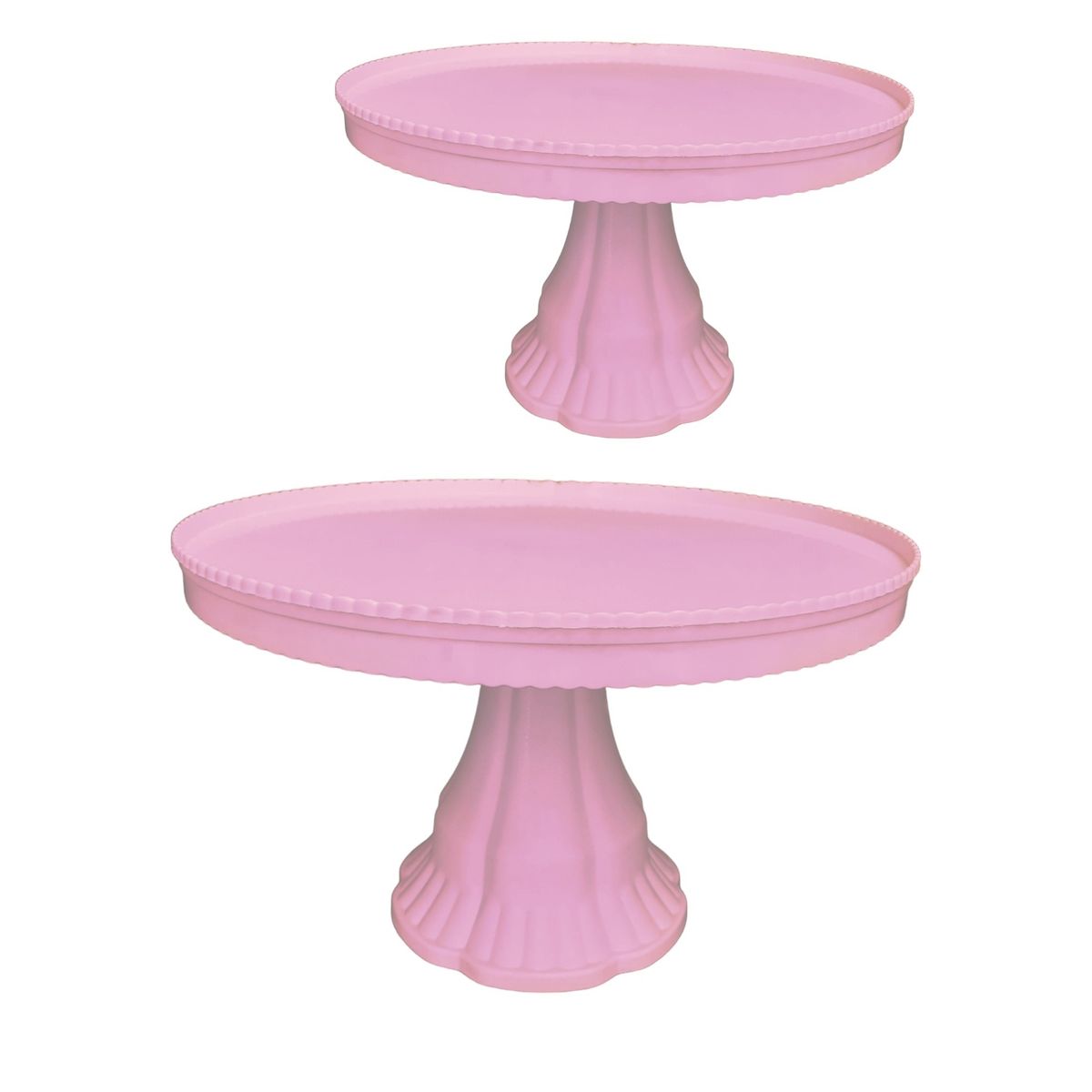 GENERICO - Pack 2 Alzador Redondo para Pasteles 32cm - Rosado