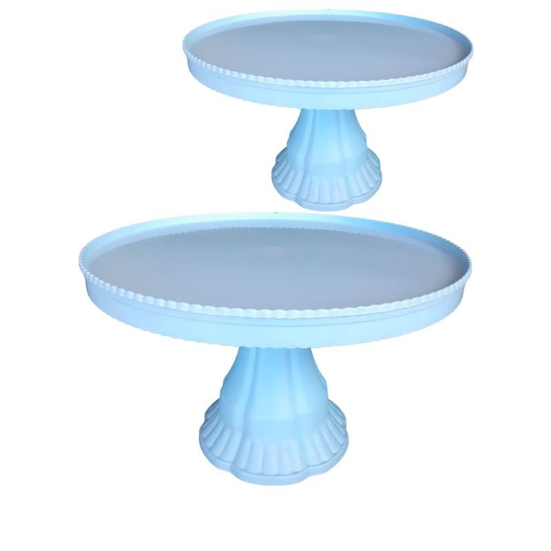 GENERICO - Pack 2 Alzador Redondo para Pasteles 32cm - Celeste