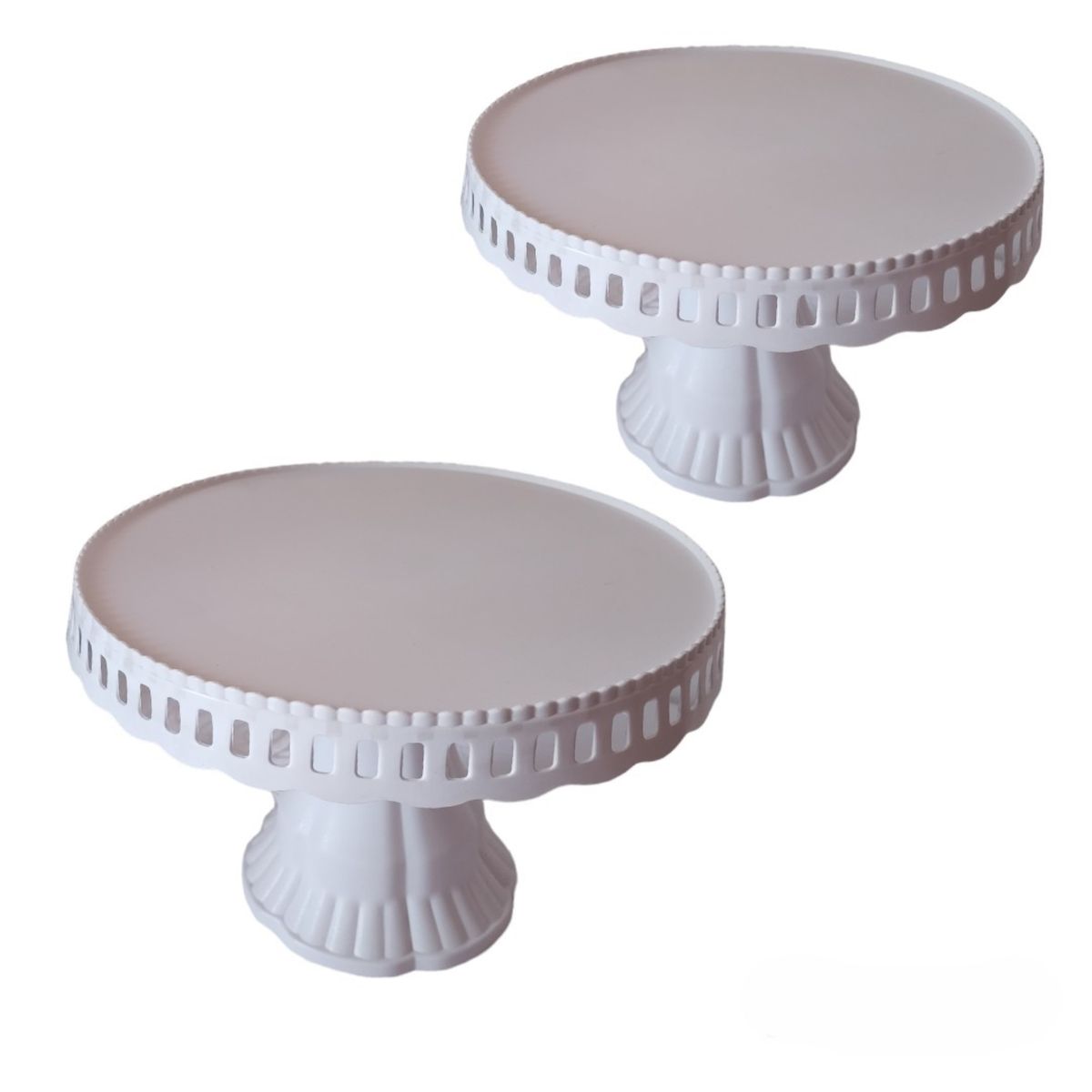 GENERICO - Pack 2 Alzador Redondo para Pasteles 32cm - Blanco