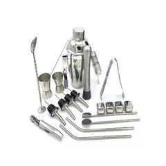 GENERICO - Juego De Coctelera Profesional 22 Piezas Kit Bartender Bar