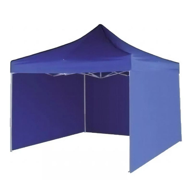 GENERICO - Toldo Plegable Pared Azul 3x3 + Pared Laterales Toldo