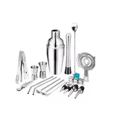 GENERICO - Kit De Cocteleria Tragos Kit Bartender Set Bartender 21 Pcs