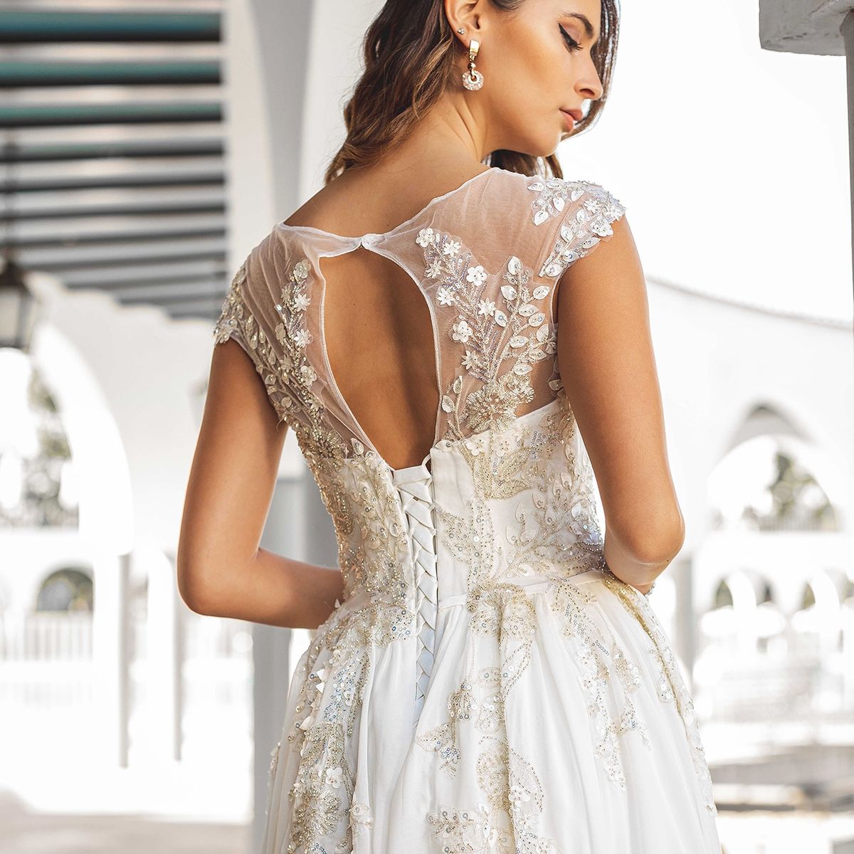 DULCENOVIA - Vestido de Novia Mikaela falda de Chifón Dulce Novia