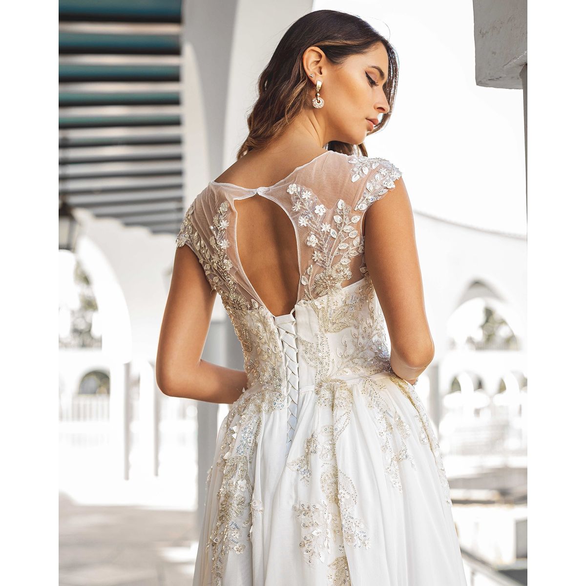 DULCENOVIA - Vestido de Novia Mikaela falda de Chifón Dulce Novia