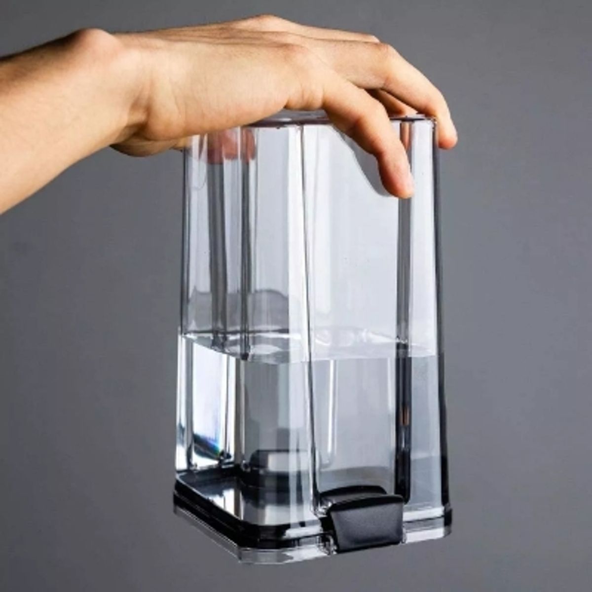 GENERICO - Frasco Acrílico Hermético Contenedor Alimentos Táper Fideos Color Negro