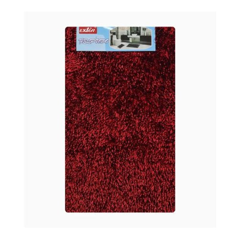 GENERICO - Alfombras Peludas 80×50cm Color Rojo