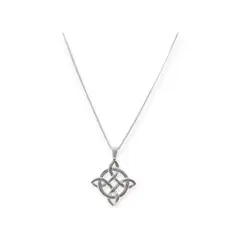ANDREA COGGIOLA JOYAS - Collar Nudo De Bruja Plata Fina 925