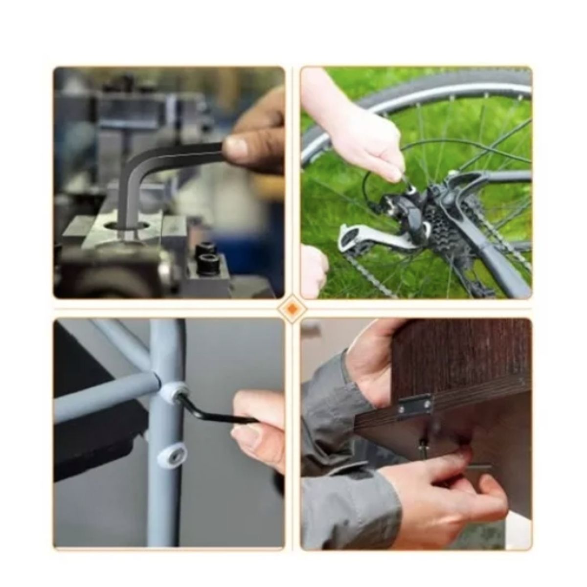 GENERICO - Llave Allen Hexagonales 9 Piezas De 1,5 A 10mm Llaves Allen