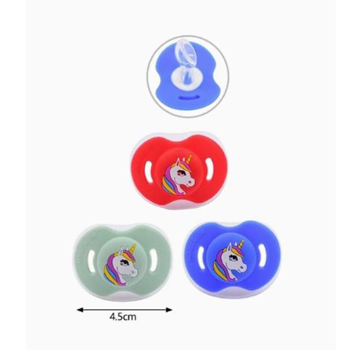 GENERICO - Chupete Para Bebes Plastico 4 Cm Varios Colores