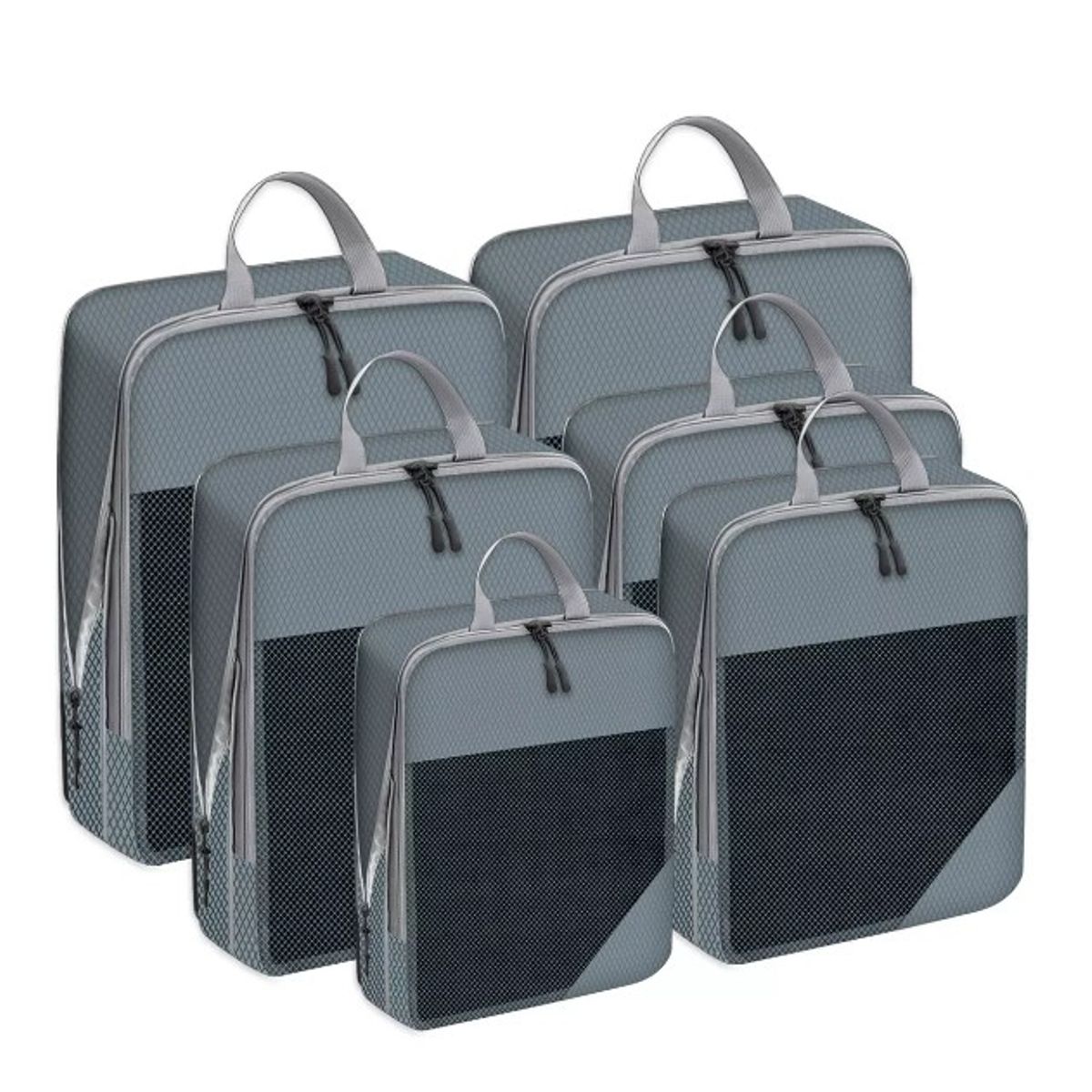 GENERICO - Set 8 Bolsas Organizadoras De Compresión Para Maleta