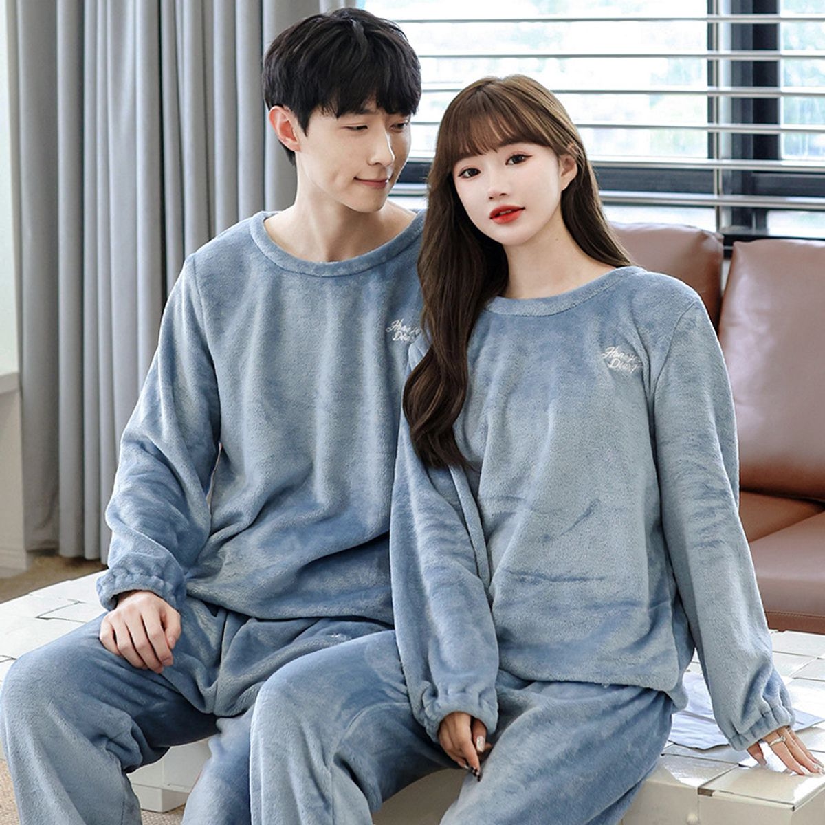 MV MOVAC - Pijama Conjunto Invierno Mujer Hombre Forro Polar Pantalón + Polerón