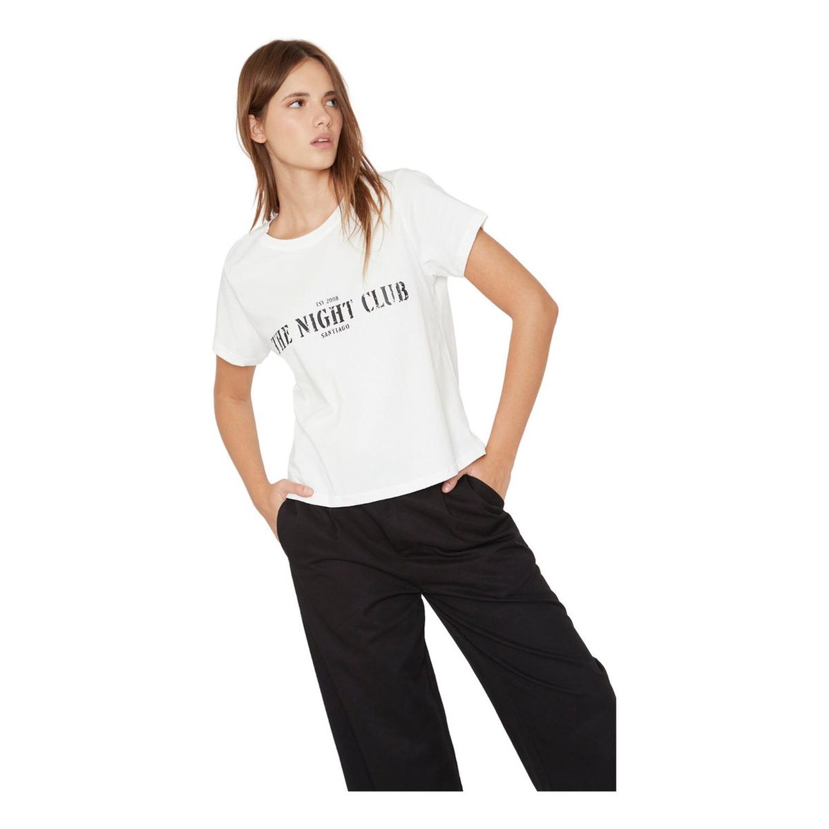 JACINTA TIENDA - Polera The night club blanca Jacinta Tienda