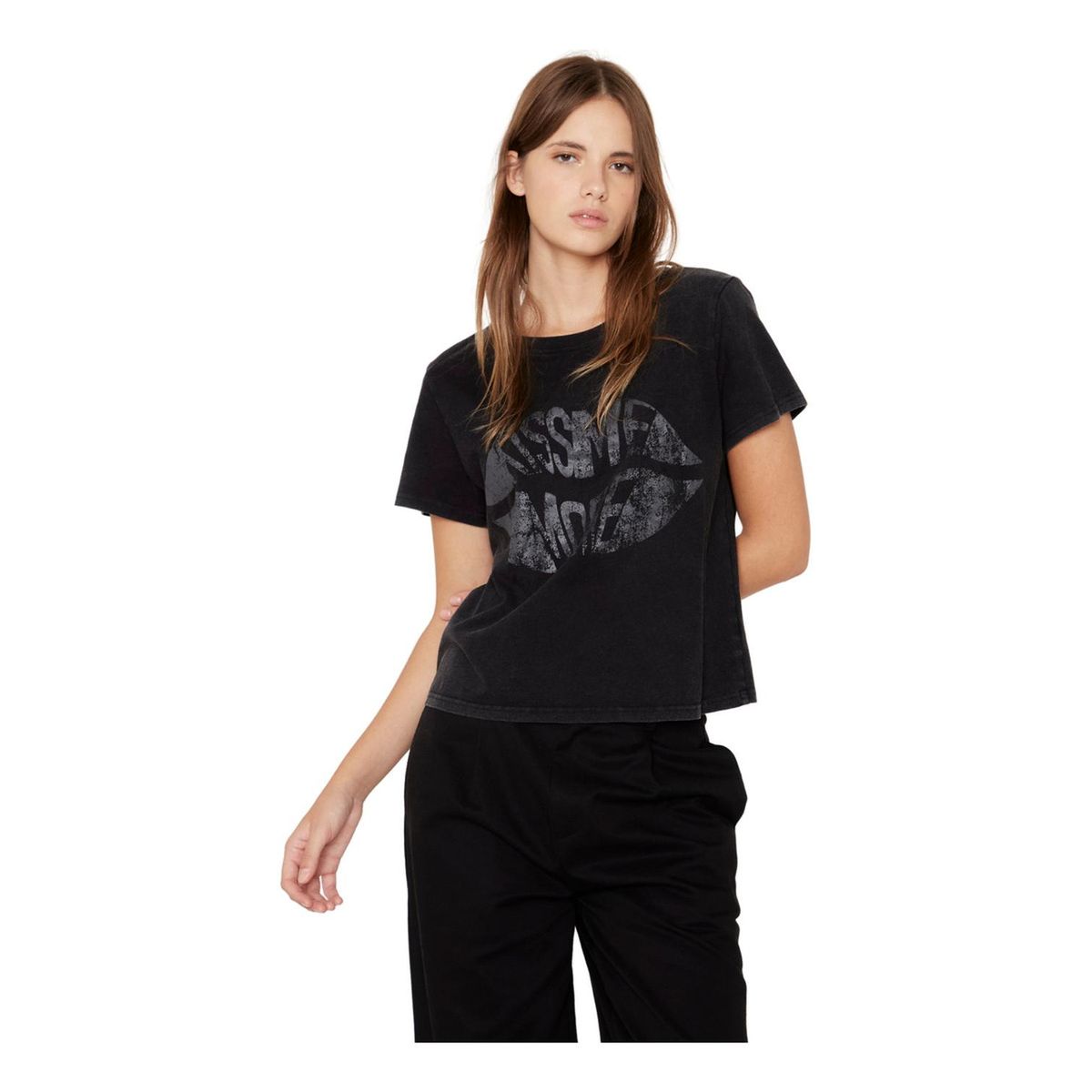 JACINTA TIENDA - Polera Kiss negra Jacinta Tienda