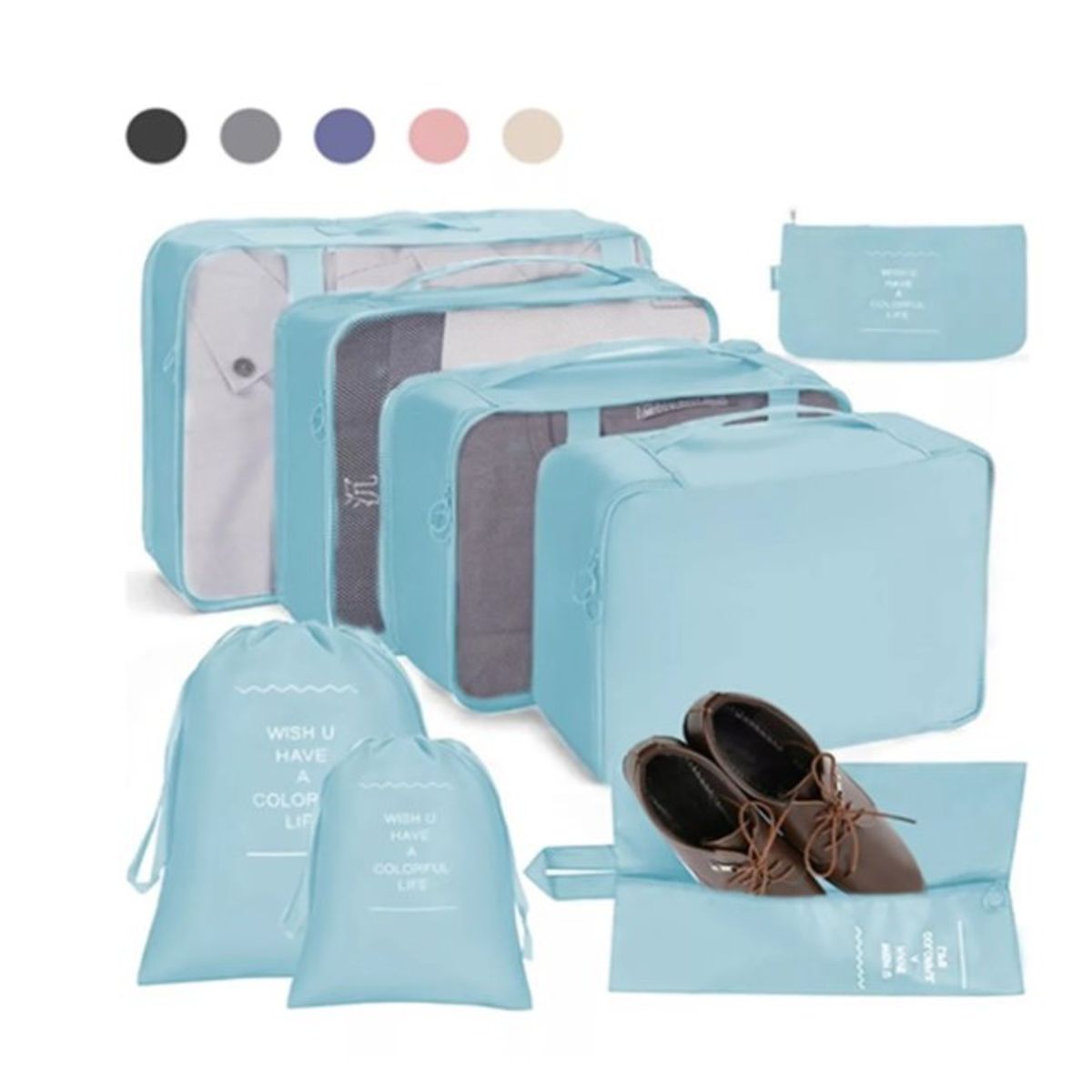 GENERICO - Bolsas De Viaje 8 En 1 Bolsas Organizadoras De Viaje Maleta