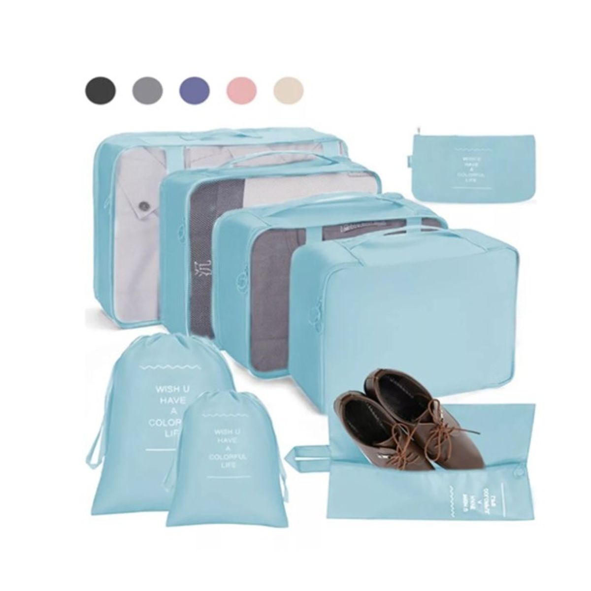 GENERICO - Bolsas De Viaje 8 En 1 Bolsas Organizadoras De Viaje Maleta