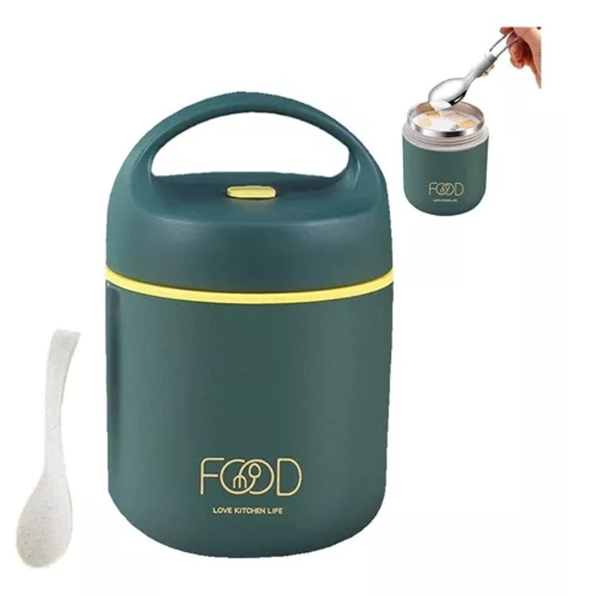 GENERICO - Recipiente Térmico De Comida Con Cucharita Incluida Pniños