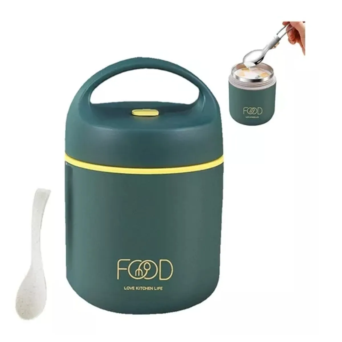 GENERICO - Recipiente Térmico De Comida Con Cucharita Incluida Pniños