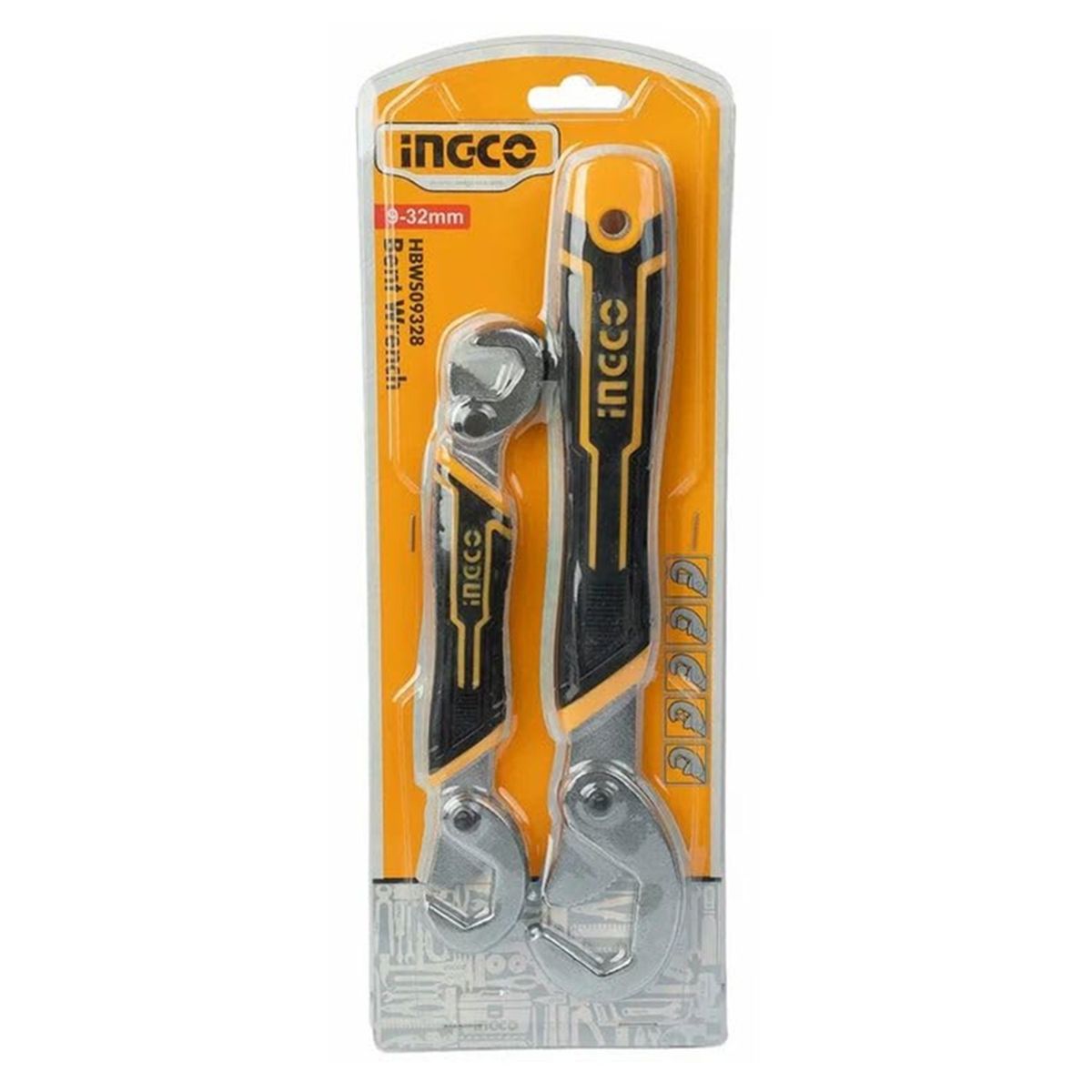 INGCO - Llaves Tuerca Ajustables Universales 9-32mm Ingco Hbws09328