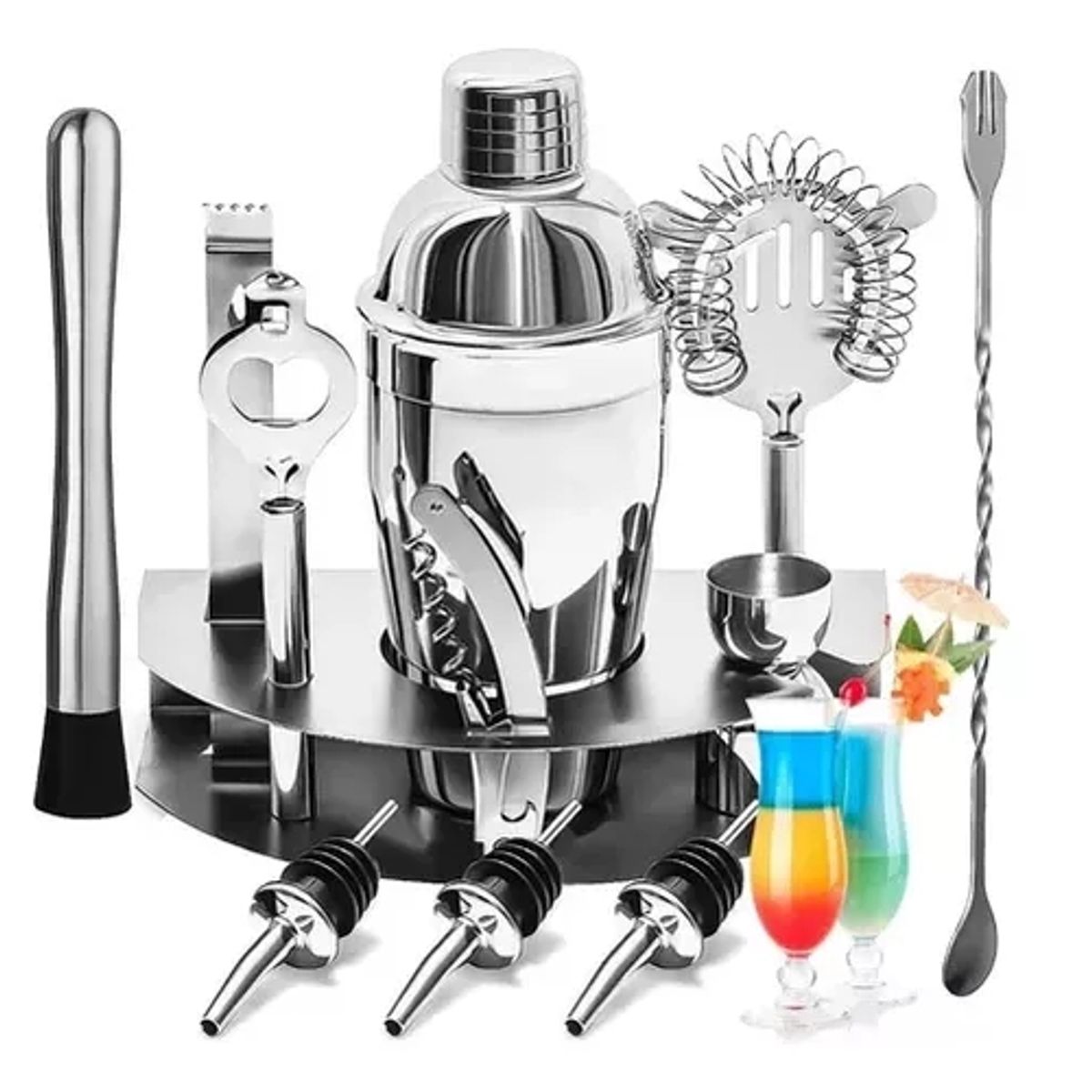 GENERICO - Kit De Accesorios De Bar Cóctel 12 Piezas 550ml