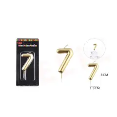 GENERICO - Velas De Numeros Dorado Numero 7