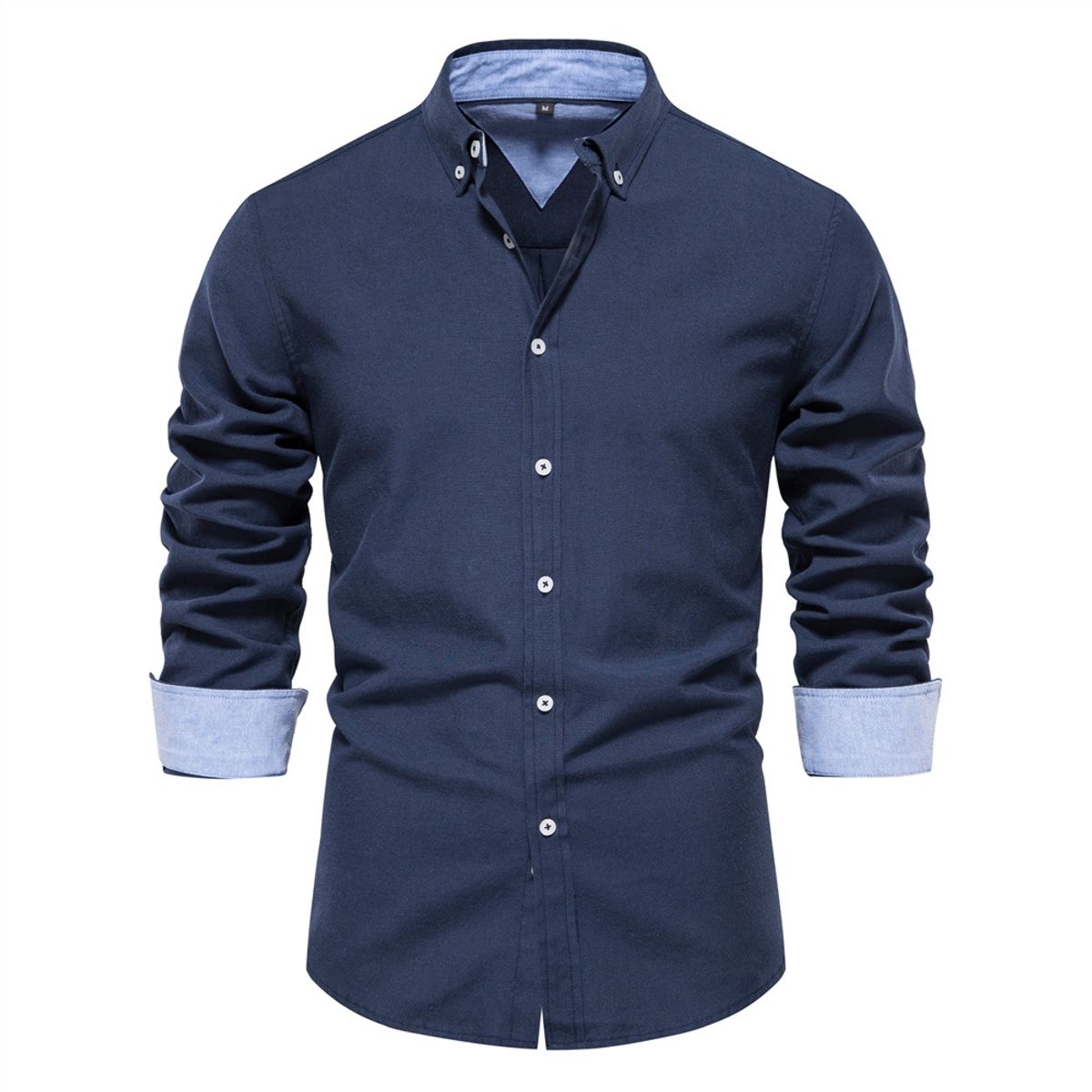 BLWOENS - Polerón con botones para Hombre - Azul Oscuro