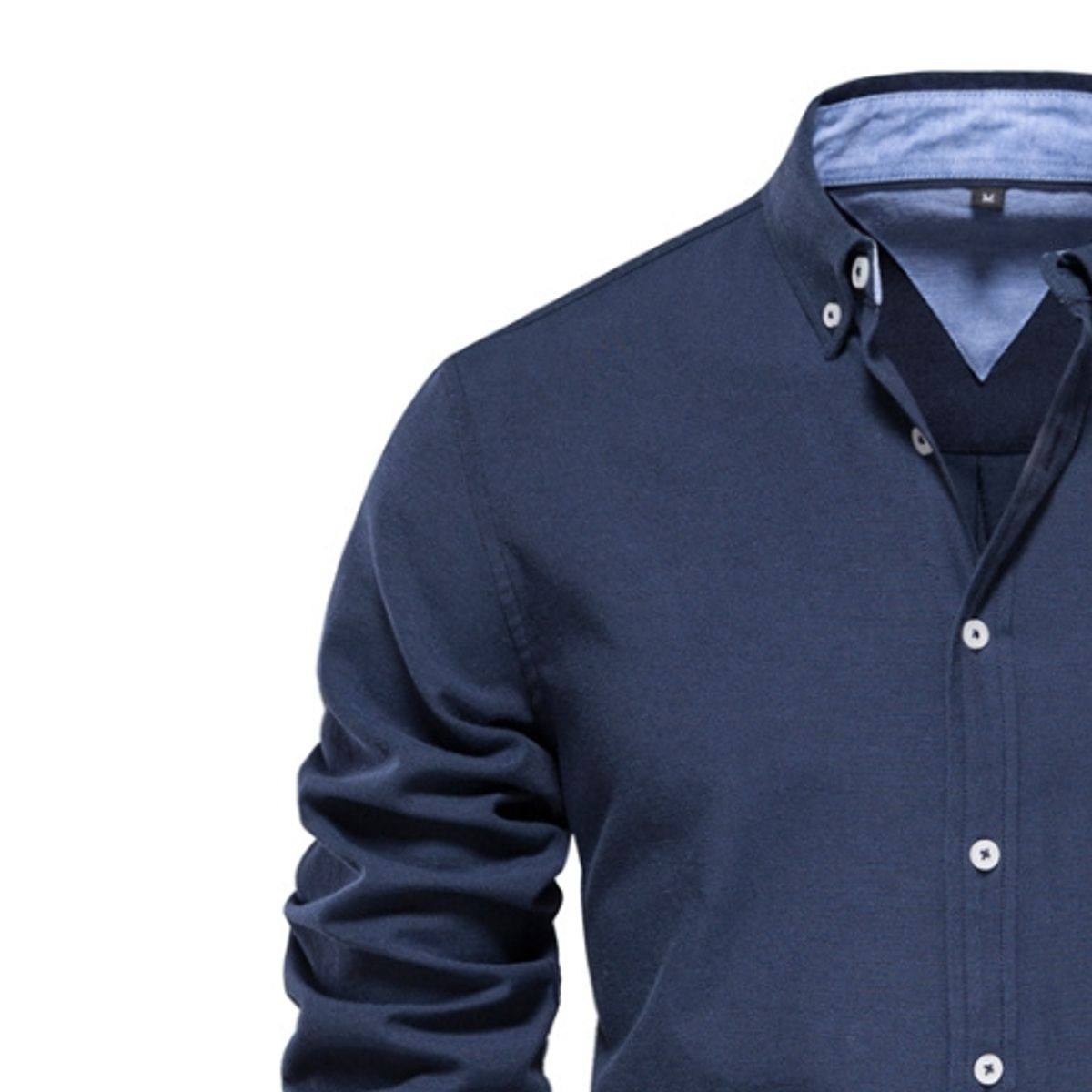 BLWOENS - Polerón con botones para Hombre - Azul Oscuro