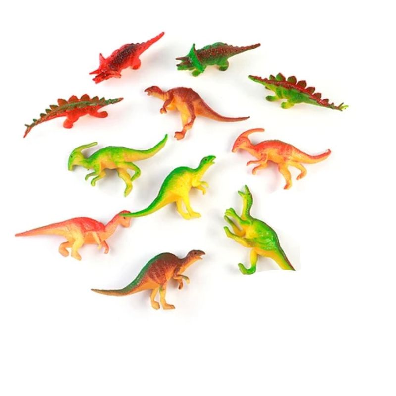 GENERICO - Juguete De Dinosaurio Para Piñata 2pcs Aleatorio 3x10cm