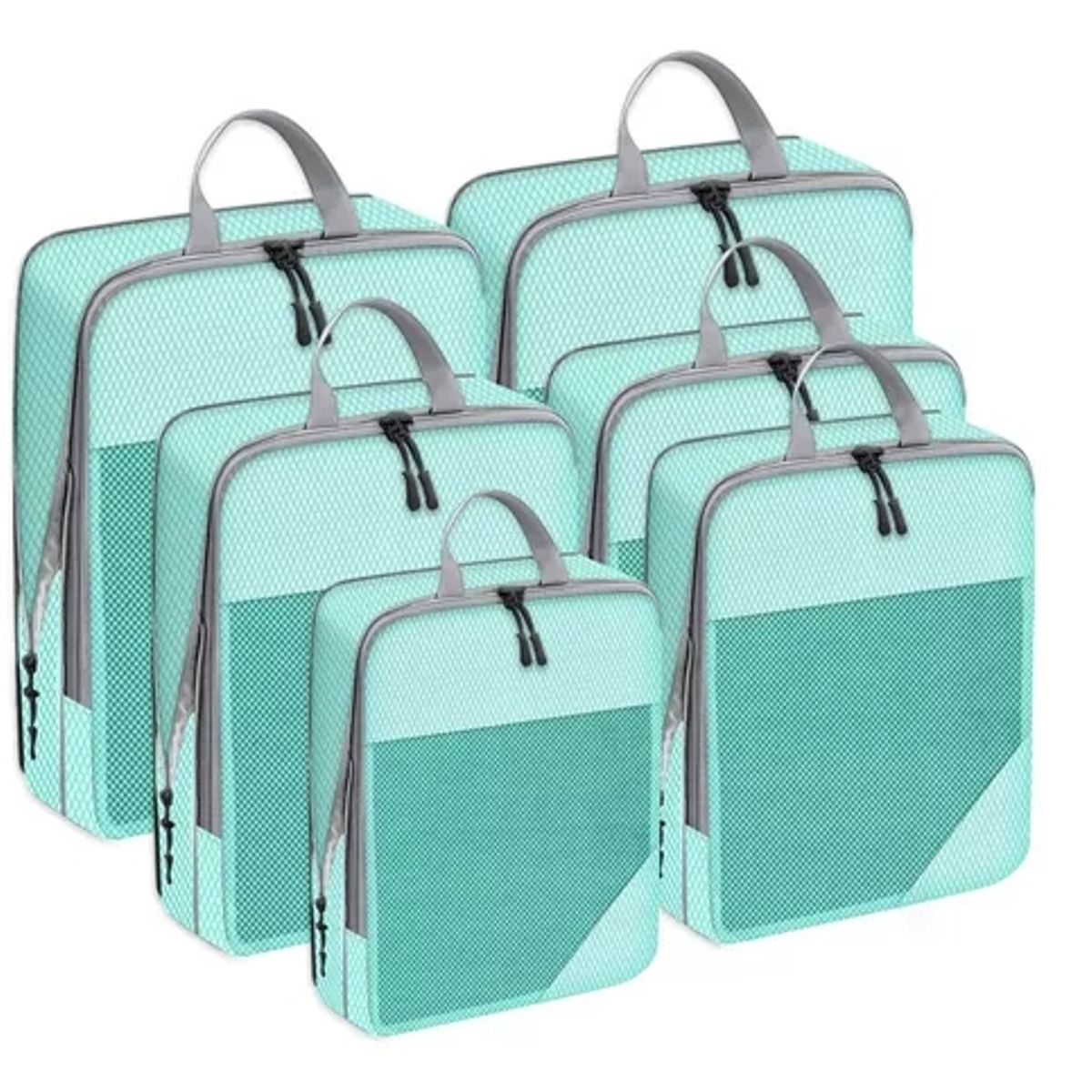 GENERICO - Set 8 Bolsas Organizadoras De Compresión Para Maleta