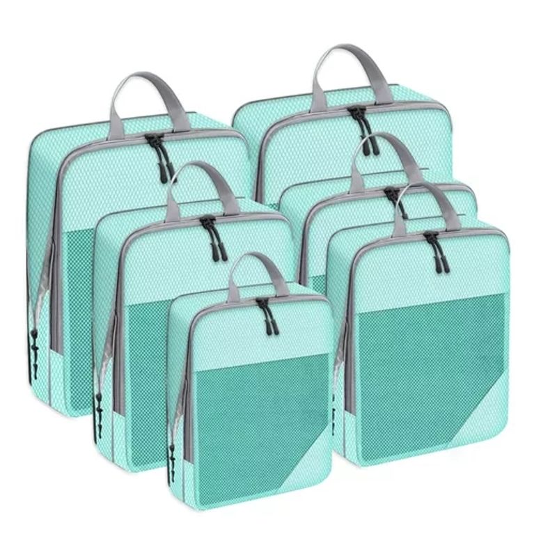 GENERICO - Set 8 Bolsas Organizadoras De Compresión Para Maleta