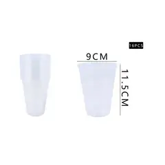 GENERICO - Vasos Plásticos Transparente 16 Pcs