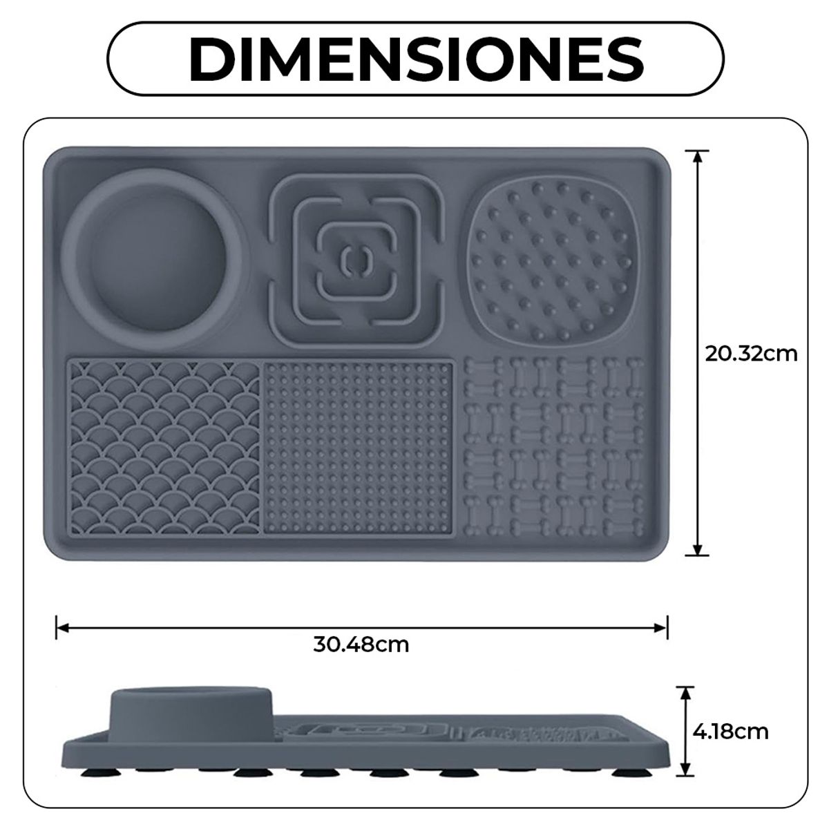 GENERICO - Lick Mat Comedero Lento 6 En 1 Anti Ansiedad Mascotas Verde