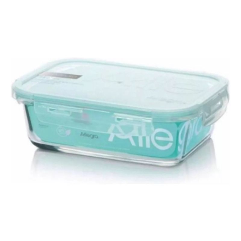 GENERICO - Contenedor Hermético Vidrio Rectangular De 420ml Allegra Color Transparente