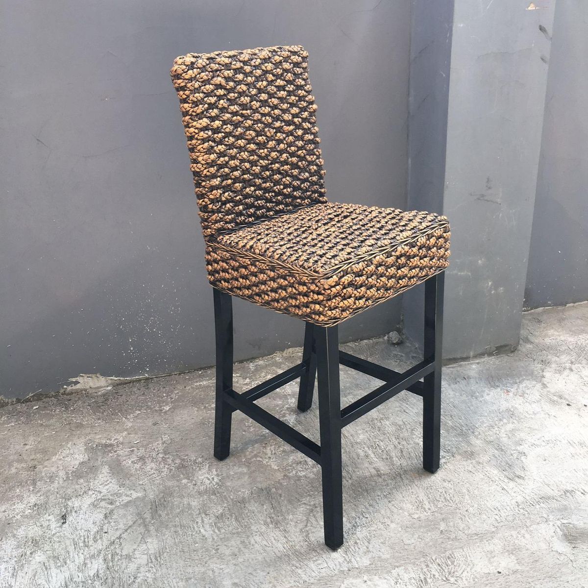 TERRA ESTILO - Silla Taburete de Bar Rattan Natural Larisa