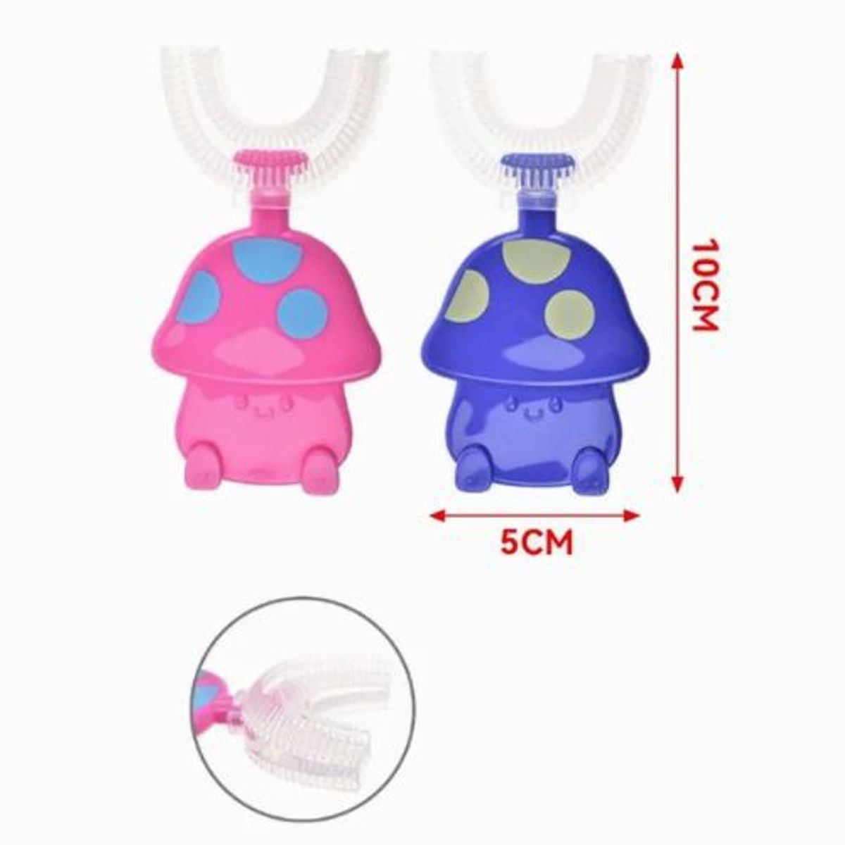 GENERICO - Cepillo Limpiador Bebés Plastico Colores 10X5 Cm