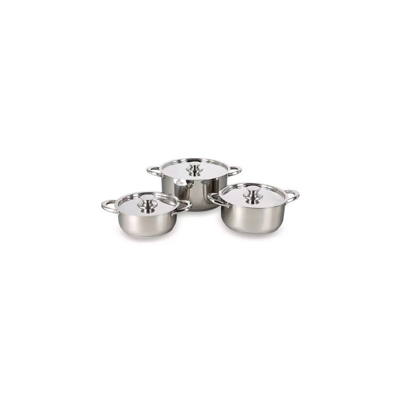 GENERICO - Bateria De Cocina 6 Pieza Acero Inoxidable+ Color Acero Inox