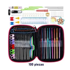 GENERICO - Set De Crochet Completo - 100 Piezas Con Estuche