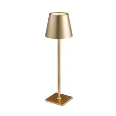 HB LEDS - Lampara de Mesa LED táctil inalámbrica y recargable Dorado